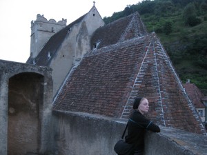 On top of the medieval tower in St. Michael